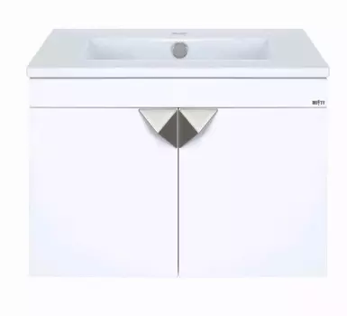 Тумба с раковиной Misty Сахара 60 подвесная, белая