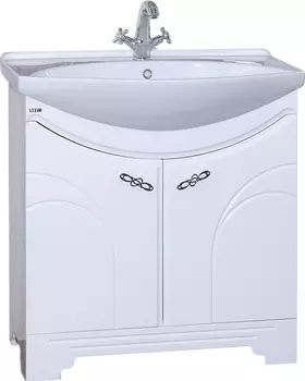Тумба с раковиной Misty Сицилия 75 белая эмаль