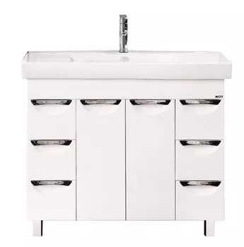 Тумба с раковиной Misty София 100 напольная, белый