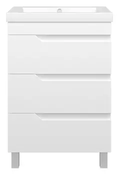 Тумба с раковиной Misty Софт 60 напольная, белая