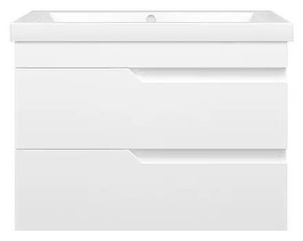 Тумба с раковиной Misty Софт 75 подвесная, белая