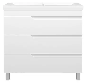 Тумба с раковиной Misty Софт 90 напольная, белая