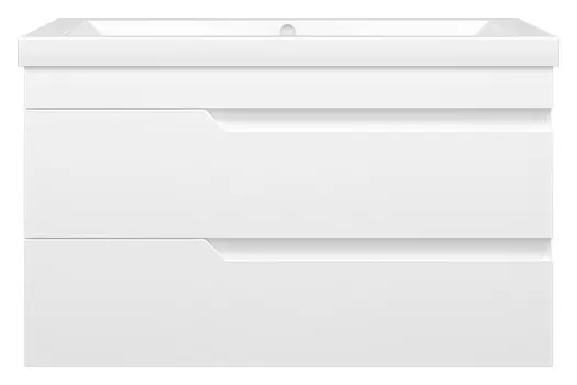 Тумба с раковиной Misty Софт 90 подвесная, белая