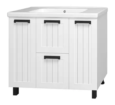 Тумба с раковиной Misty Спарта 100 напольная белая