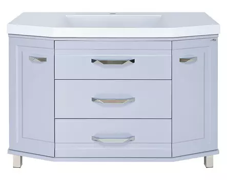 Тумба с раковиной Misty Терра 110 с 3 ящиками серая