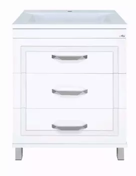 Тумба с раковиной Misty Терра 70 белая, 3 ящика