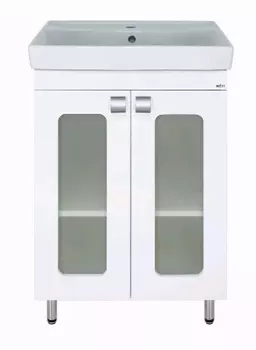 Тумба с раковиной Misty Урал 60 прямая, со стеклом