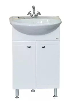 Тумба с раковиной Misty Уют 45 напольная, белая