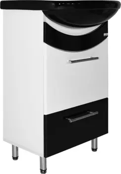 Тумба с раковиной Mixline Радуга 52 черная