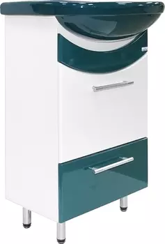 Тумба с раковиной Mixline Радуга 52 зеленая