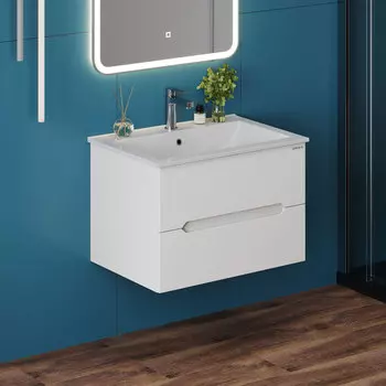 Тумба с раковиной Onika Айленд 70 подвесная, белая