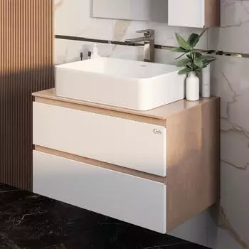 Тумба с раковиной Onika Алеста 80.13 подвесная