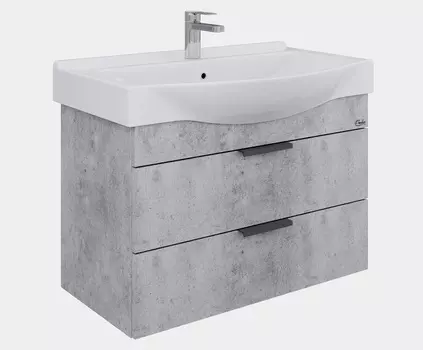 Тумба с раковиной Onika Девис 80 подвесная, бетон чикаго