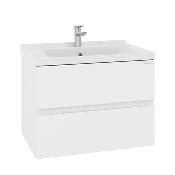 Тумба с раковиной Onika Эвада 70 подвесная, белая (раковина Миранда 70)