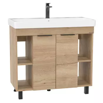 Тумба с раковиной Onika Легран 90 напольная, дуб галифакс