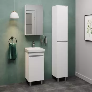 Тумба с раковиной Onika Милтон Квадро 40 напольная, белая