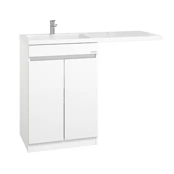 Тумба с раковиной Onika Милтон Нова 110 напольная, под стиральную машину, белый