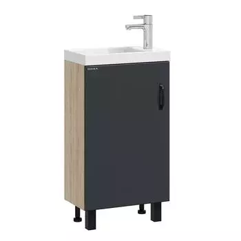 Тумба с раковиной Onika Тимбер 45 серый матовый/дуб сонома