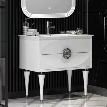 Тумба с раковиной Opadiris Ибица 90 напольная, фурнитура хром