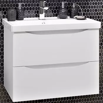 Тумба с раковиной Opadiris Элеганс 70 подвесная, белый матовый