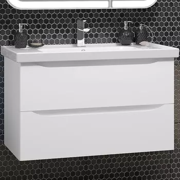 Тумба с раковиной Opadiris Элеганс 90 подвесная, белый матовый