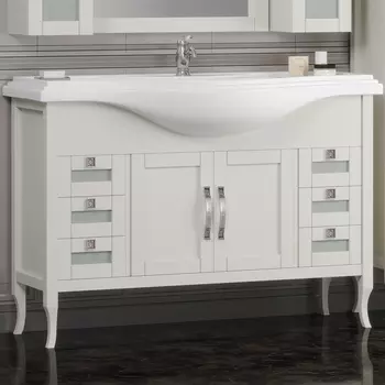 Тумба с раковиной Opadiris Мираж 120 слоновая кость