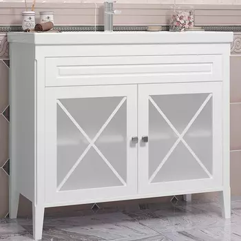 Тумба с раковиной Opadiris Палермо 100 белый матовый