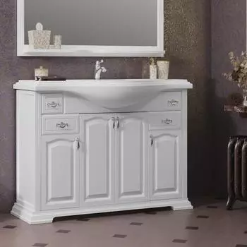 Тумба с раковиной Opadiris Риспекто 120 белая матовая