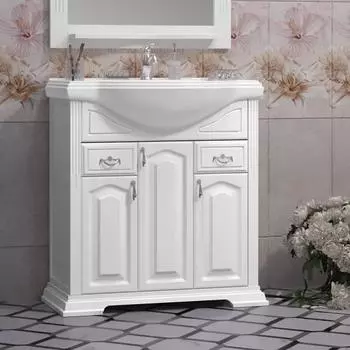 Тумба с раковиной Opadiris Риспекто 80 белая матовая