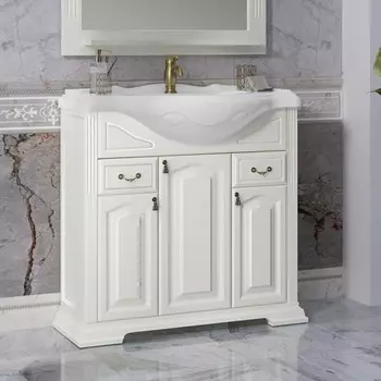 Тумба с раковиной Opadiris Риспекто 85 слоновая кость (раковина Америка)