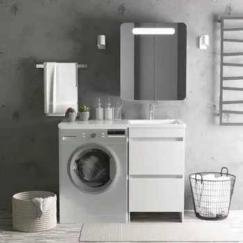 Тумба с раковиной Orange Sistema ST-110TUW+RAR 110 R напольная, под машинку