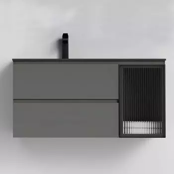 Тумба с раковиной Orans 100 темно-серая