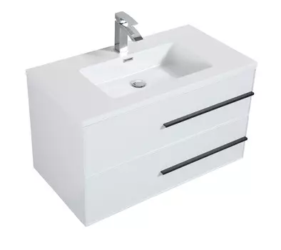 Тумба с раковиной PARLY Spa Bella 90 подвесная, белый глянцевый