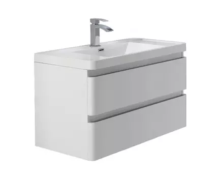 Тумба с раковиной PARLY Spa Gucci 100 подвесная, белый глянцевый