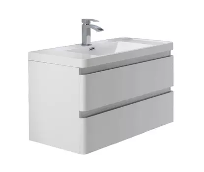 Тумба с раковиной PARLY Spa Gucci 120 подвесная, белый глянцевый