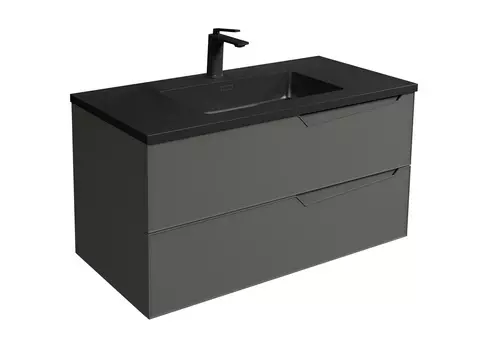 Тумба с раковиной PARLY Spa Rhea 60 подвесная, темно-серый