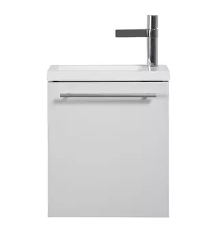 Тумба с раковиной PARLY Spa Tight 40 подвесная, белый глянцевый