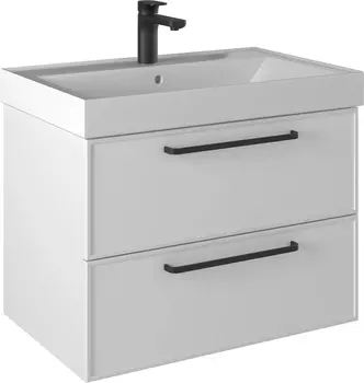 Тумба с раковиной Prato Кватро 70 подвесная, белая матовая