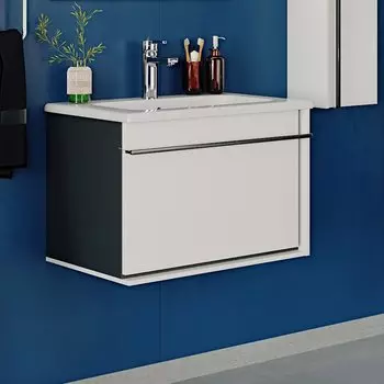 Тумба с раковиной Roca Aneto 60 белая, черная