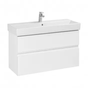 Тумба с раковиной Roca Oleta 100 подвесная, 2 ящика, белый матовый