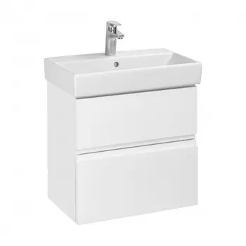 Тумба с раковиной Roca Oleta 60 подвесная, 2 ящика, белый глянец