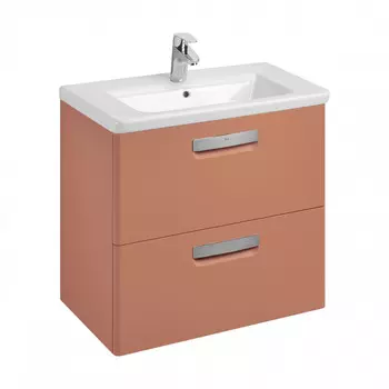 Тумба с раковиной Roca The Gap Original 70 подвесная, 2 ящика, терракот