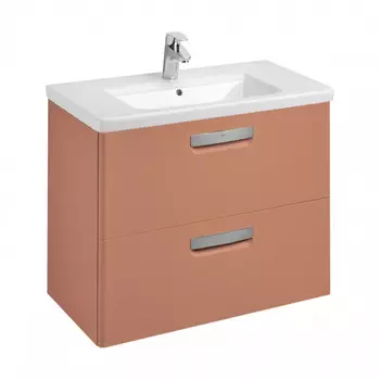 Тумба с раковиной Roca The Gap Original 80 подвесная, 2 ящика, терракот