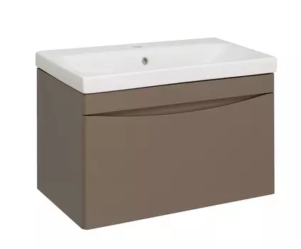 Тумба с раковиной Runo Афина 80 1 ящик, бежевая