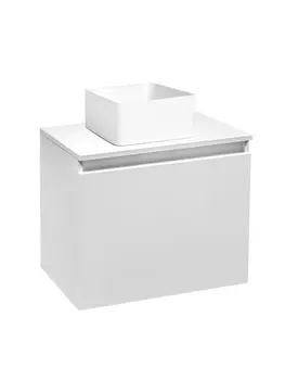Тумба с раковиной Runo Бари 50 подвесная, белая