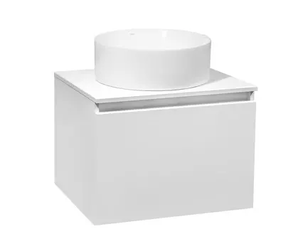 Тумба с раковиной Runo Бари 60 подвесная, белая