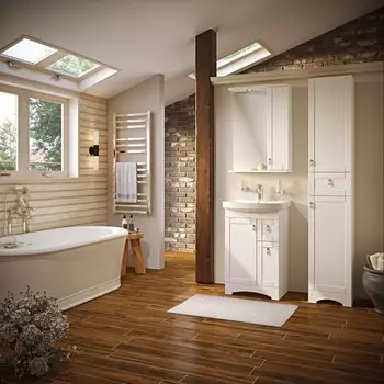 Тумба с раковиной Runo Мерида 55 напольная