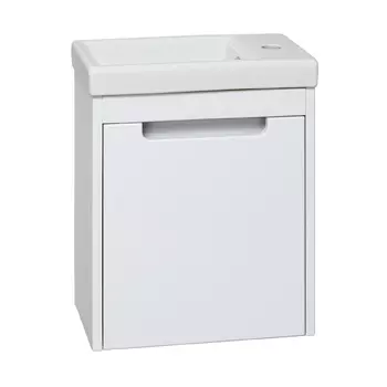 Тумба с раковиной Runo Микра 40 подвесная, белая