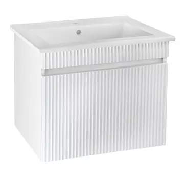 Тумба с раковиной Runo Модена 65 подвесная, белый