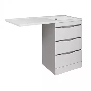 Тумба с раковиной Runo Орион 60 раковина белая, под стиральную машину L